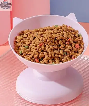 Oversize Cat Food Bowl — Durable Plastic Pet Dish in 6 Colors - Shopthatapp.ca