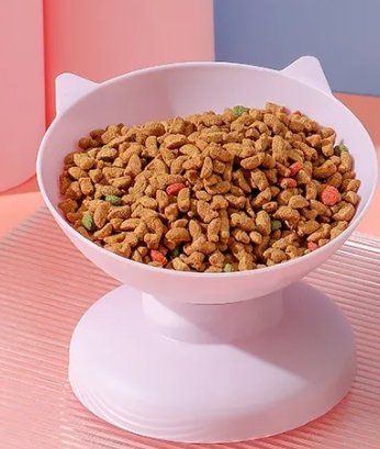 Oversize Cat Food Bowl — Durable Plastic Pet Dish in 6 Colors