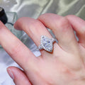 2 Carat Moissanite Silver Ring in 925 Sterling Silver - Shopthatapp.ca