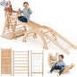 5in1 Montessori Climbing Frame Set: Triangle Ladder + Arch/Rocker + Slide Board/Ramp + Netting rope + Cushion - Shopthatapp.ca