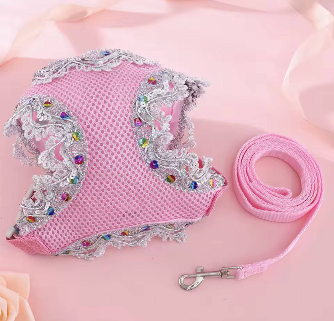 Crystal Lace Luxury Dog Harness and Leash Set – Designer Pet Wear - Shopthatapp.ca