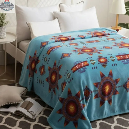 Star Burst Design Silk Touch Blanket - Shopthatapp.ca