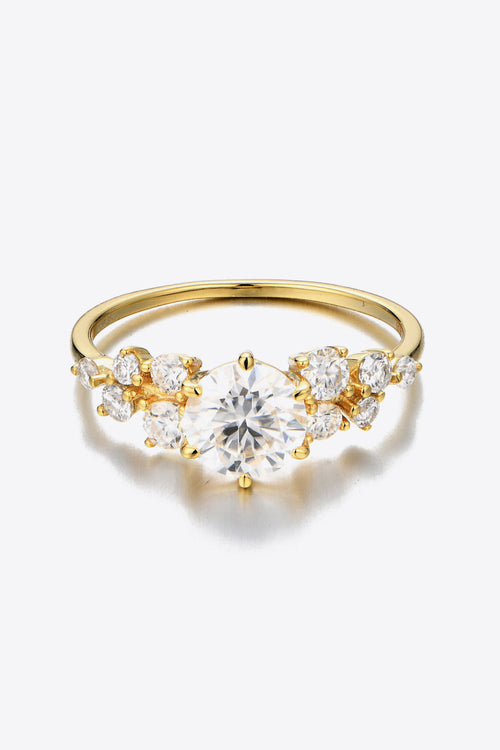 1 Carat Moissanite Silver Ring in 925 Sterling Silver - Shopthatapp.ca
