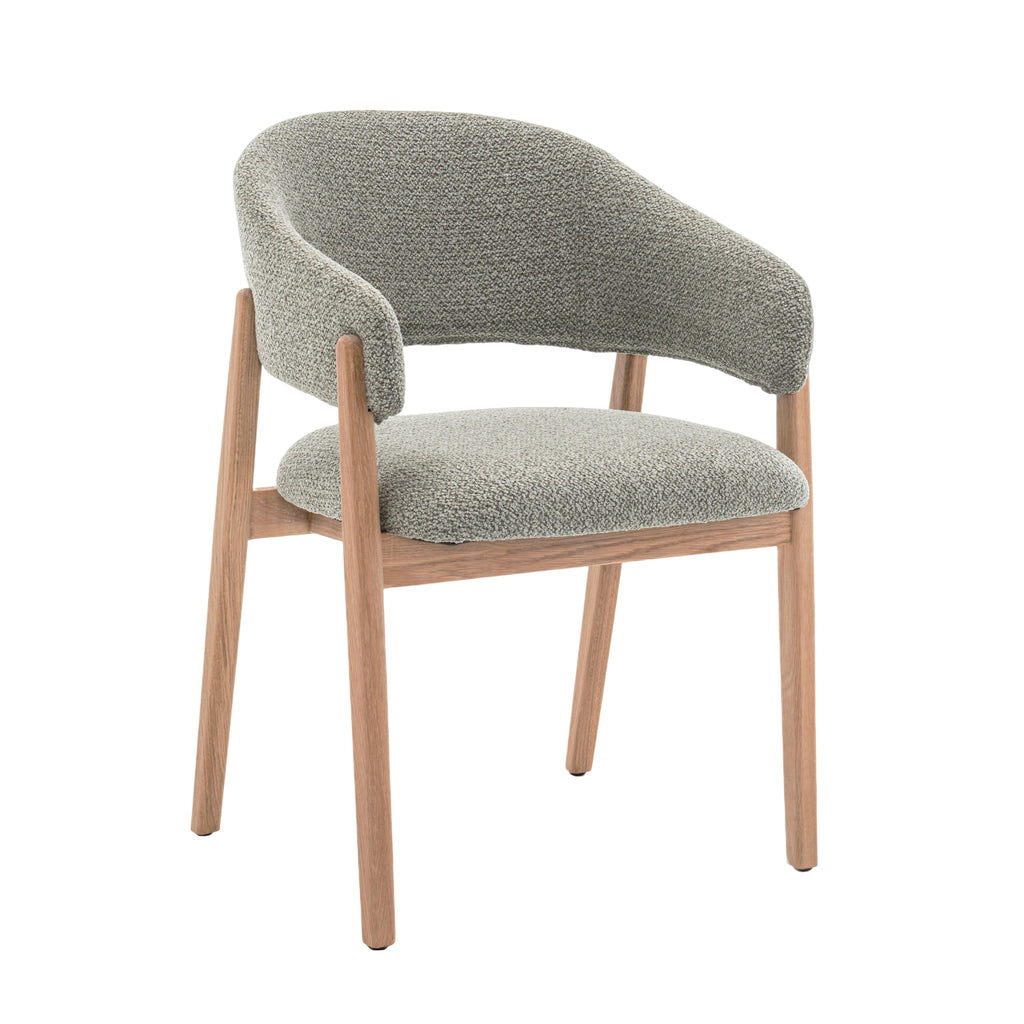 Fiol Dining Chair – Mint Green Upholstery & Natural Wood Frame - Www.Shopthatapp.ca