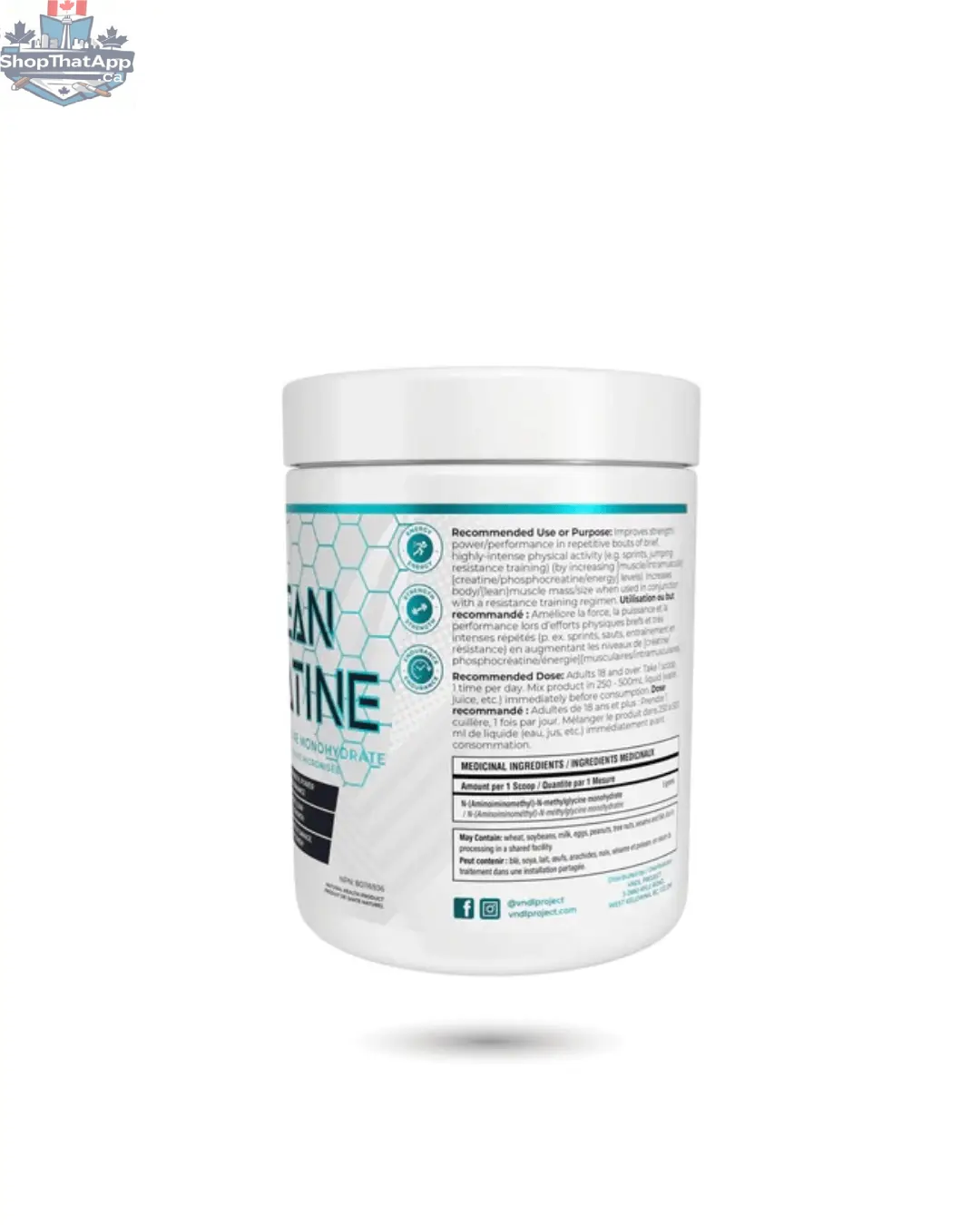 BulkBully Supplements VNDL Micronized Creatine monohydrate container for enhanced athletic performance and muscle growth.
