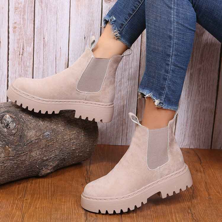 Women's Fashion Ankle Boots – Classic PU Leather Martin Boots with Casual Style