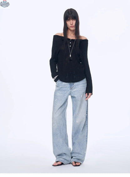 "Fashion Law" Casual One-shoulder Raglan Sleeve T-shirt Top - Shopthatapp.ca