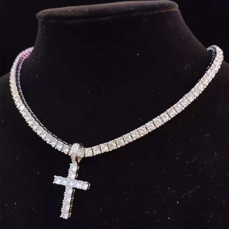 Elevate Your Style with the Silver Cross Tennis Necklace - Shopthatapp.ca