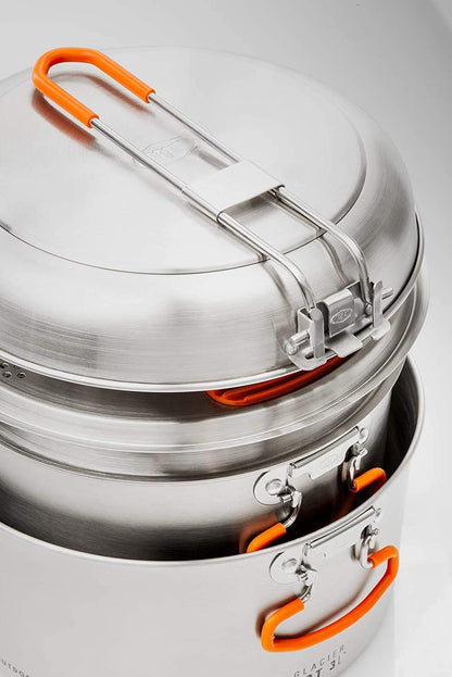 GSI Outdoors Glacier Stainless Steel Base Camper Cookset - Medium ScoutTech