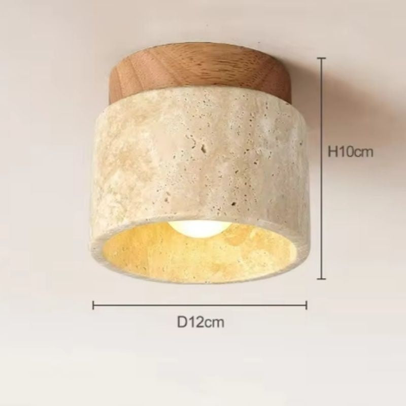 Japanese Style Trendy Yellow Cave Style Ceiling Light For Home Use