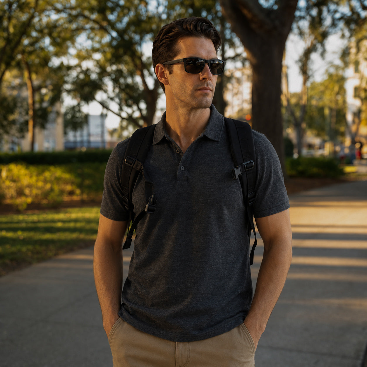 Men's Merino Wool Golf Polo — Lightweight