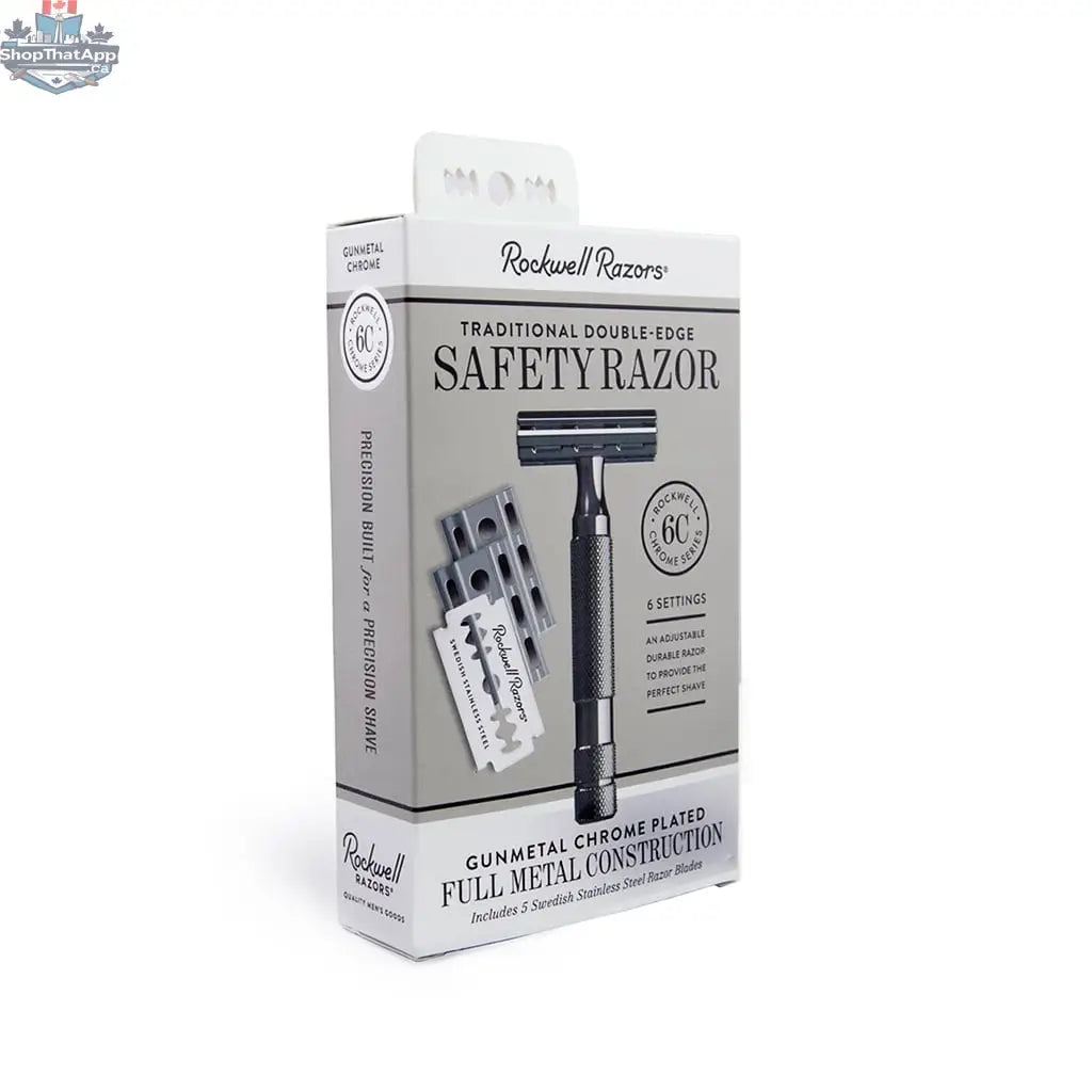 Rockwell 6C Adjustable Razor - Gunmetal Chrome for Beginners - Shopthatapp.ca