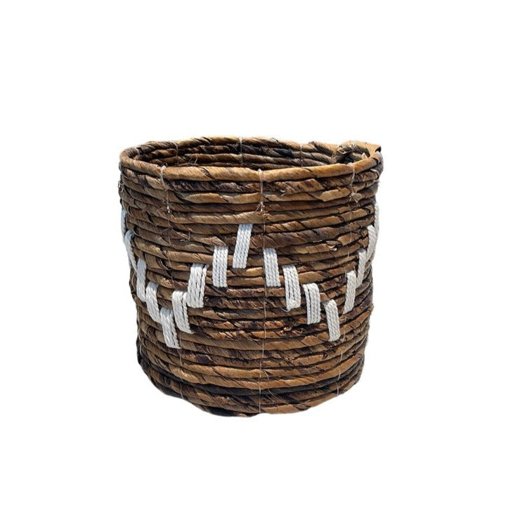 Banana Leaf Macrame Planter Basket - Eco-Friendly ZigZag Home Decor - Shopthatapp.ca