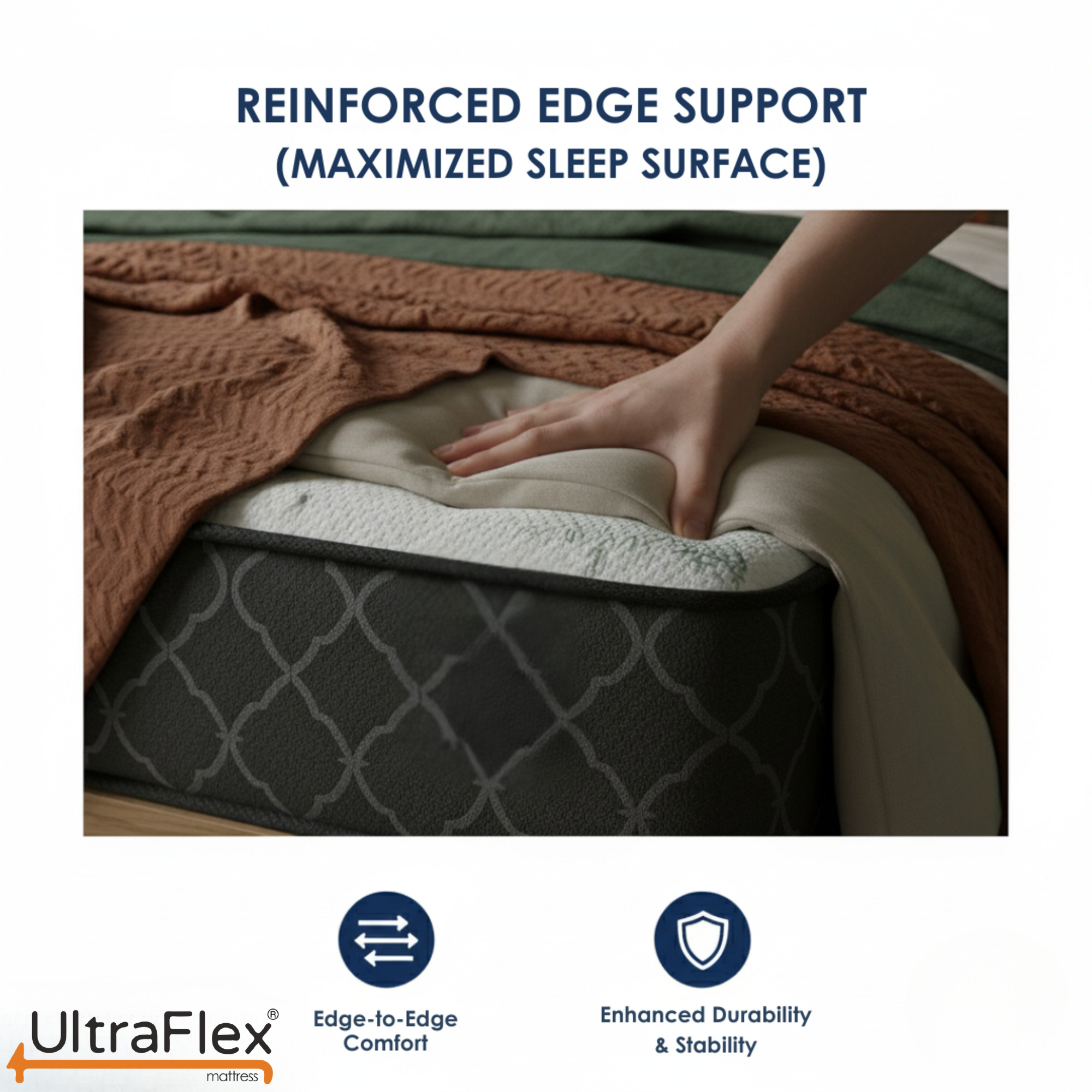 UltraFlex® SUMMIT Firm Pocket Coil Hybrid Mattress – Canadian-Made Orthopedic Support with Cooling Gel Foam, Quilted Top, Breathable & Hypoallergenic Comfort, Edge Support & Motion Isolation - Shopthatapp.ca