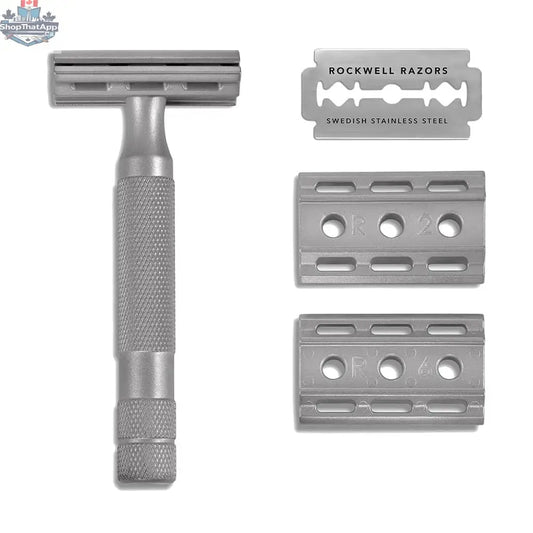 Rockwell 6S Adjustable DE Razor - Matte Stainless Steel with 6 Settings - Shopthatapp.ca