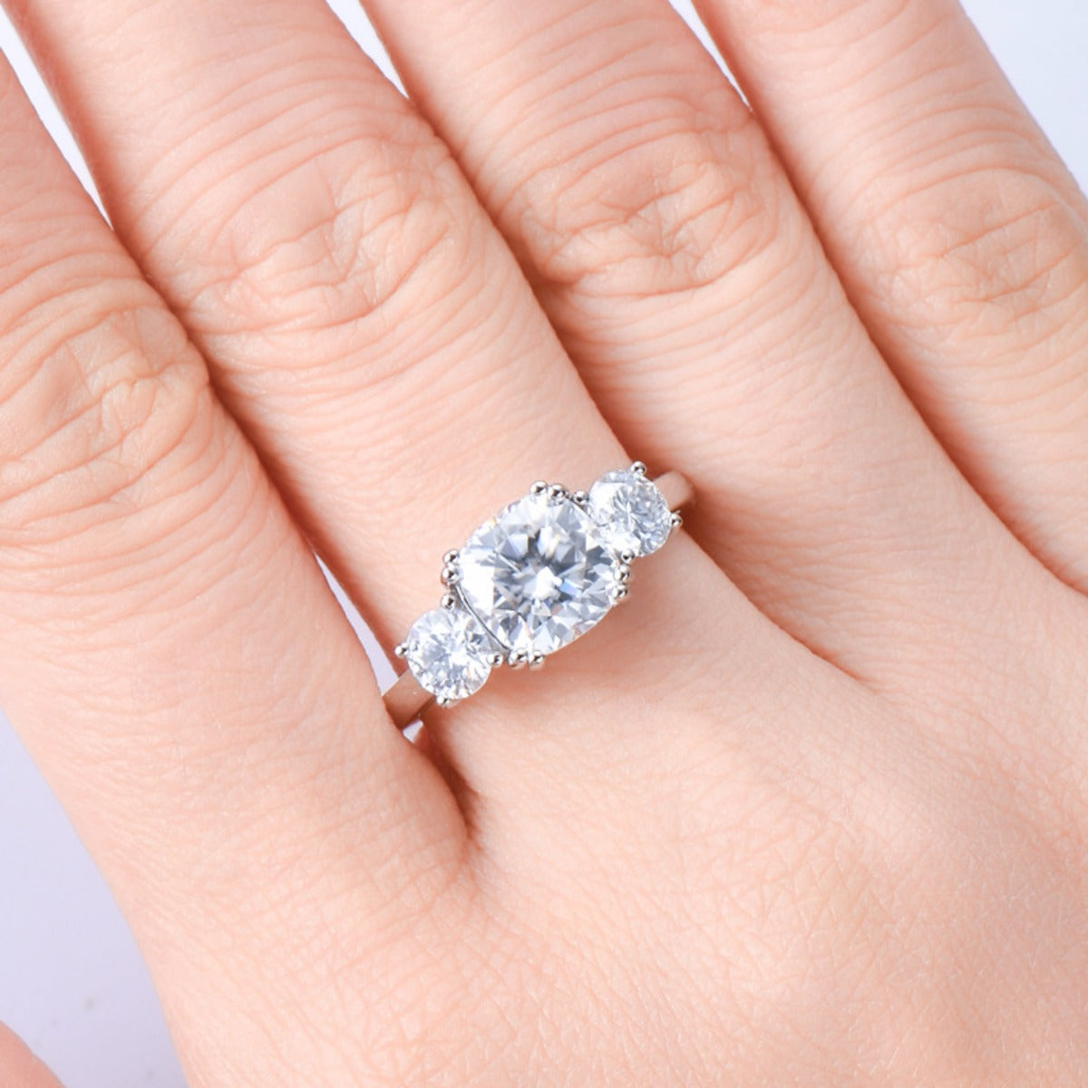 3.5 Carat Moissanite Sterling Silver Ring in 925 Silver - Shopthatapp.ca