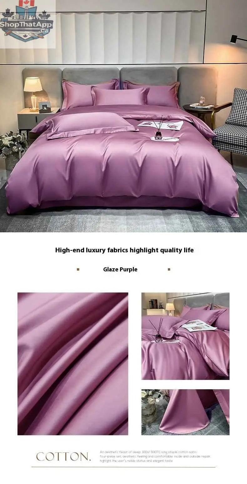 Egyptian cotton satin sheets from SLOTH Nation, luxurious long-staple fabric bedding with breathable, silky smooth texture.