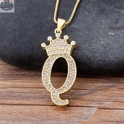 Letter Pendant with Chain - Gold - Shopthatapp.ca
