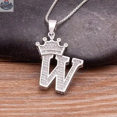 Elegant Silver Letter Pendant with Chain - Personalize Your Style - Shopthatapp.ca