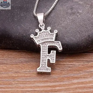 Elegant Silver Letter Pendant with Chain - Personalize Your Style - Shopthatapp.ca