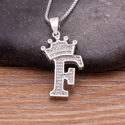 Elegant Silver Letter Pendant with Chain - Personalize Your Style