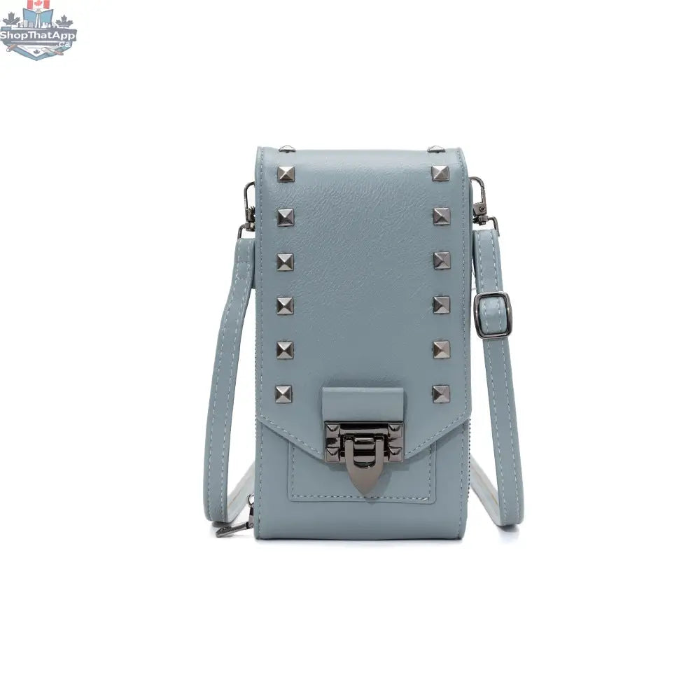 Rivet Design Shoulder Bags Mobile Phone Handbag Solid Color Crossbody Bags Women - Shopthatapp.ca