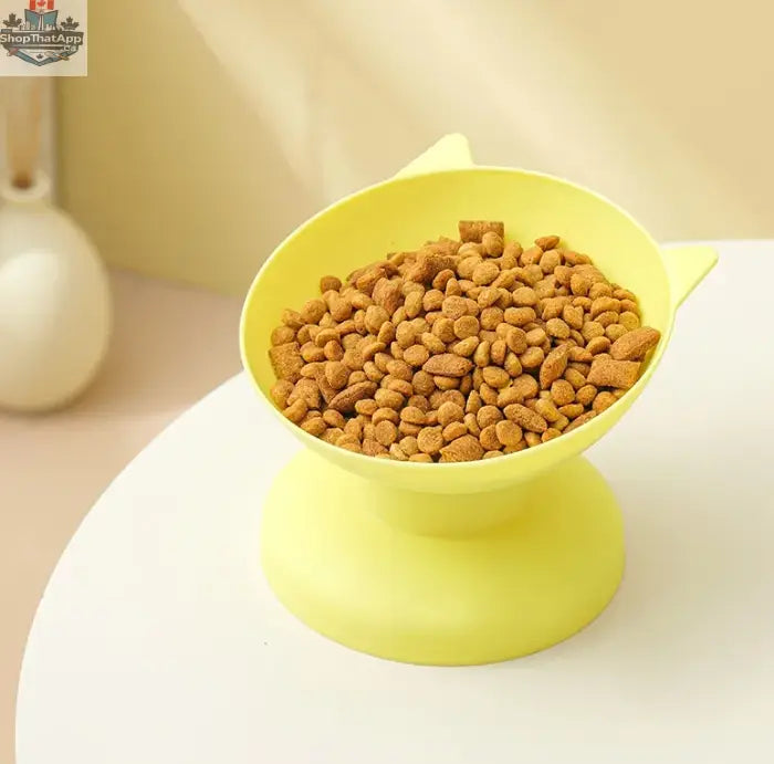 Oversize Cat Food Bowl — Durable Plastic Pet Dish in 6 Colors - Shopthatapp.ca
