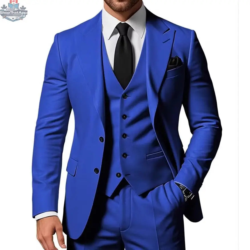 New Mens Three-piece Business Suit - Shopthatapp.ca