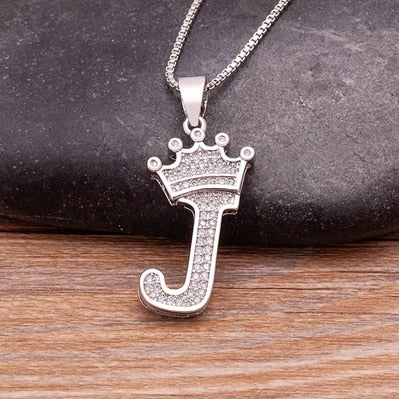 Elegant Silver Letter Pendant with Chain - Personalize Your Style