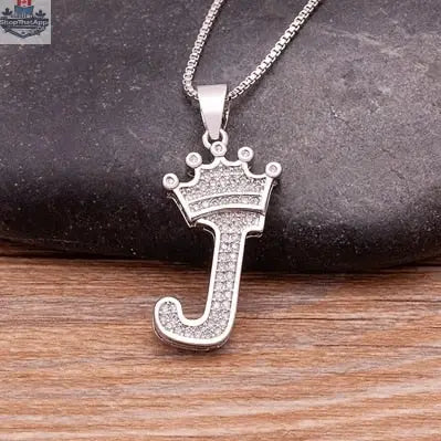 Elegant Silver Letter Pendant with Chain - Personalize Your Style - Shopthatapp.ca