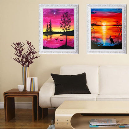 12-pack 5D diamond painting kits for adults by ebasketonline, round full drill DIY art projects for home decor and gifts.