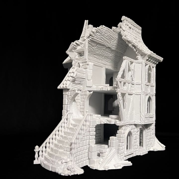 Ruined Mansion - Ruins of a Fantasy Medieval Manor - The Hamlet of Misty Hollow - Www.Shopthatapp.ca