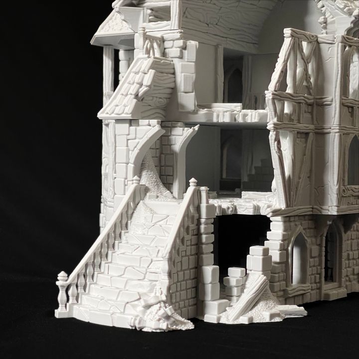 Ruined Mansion - Ruins of a Fantasy Medieval Manor - The Hamlet of Misty Hollow - Www.Shopthatapp.ca