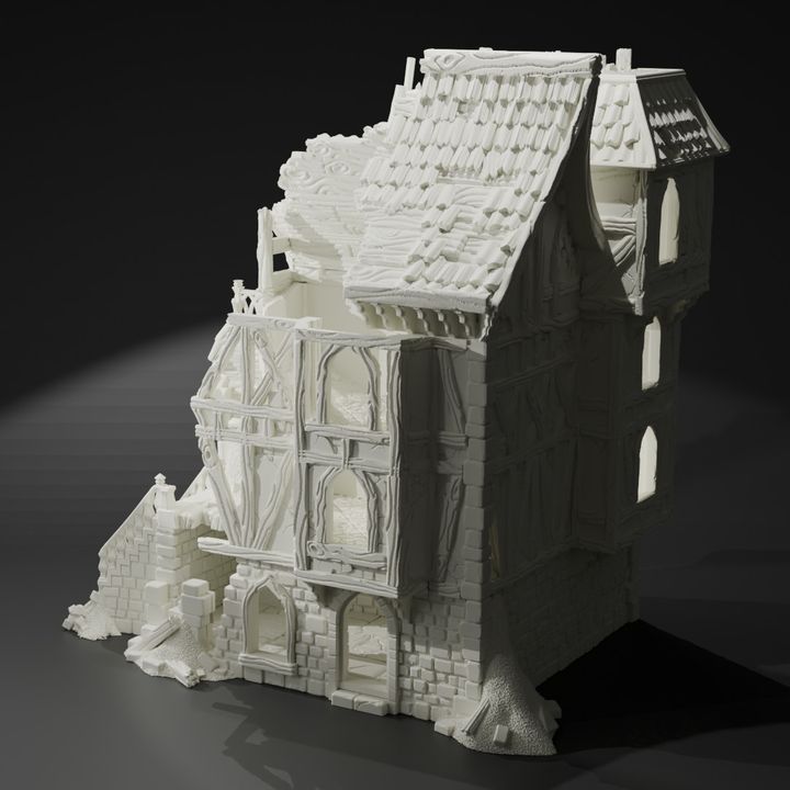 Ruined Mansion - Ruins of a Fantasy Medieval Manor - The Hamlet of Misty Hollow - Www.Shopthatapp.ca