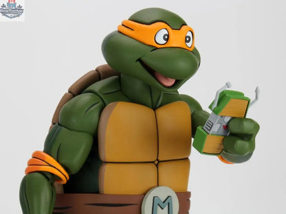 Toy Snowman Teenage Mutant Ninja Turtles Michelangelo action figure from the animated series, 1/4 scale collectible toy with detailed design.