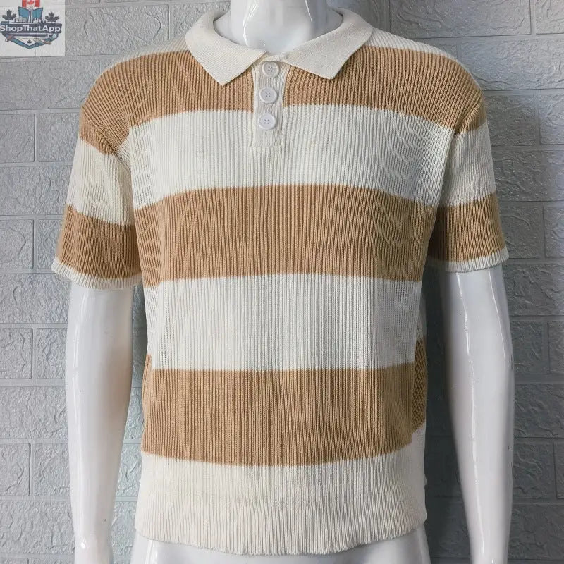 Mens Clothing Summer Fashion Lapel Sweater Short Sleeve Men Clothing Men Wears - Shopthatapp.ca
