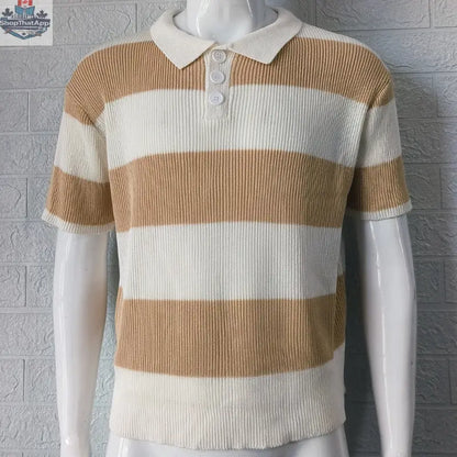 Mens Clothing Summer Fashion Lapel Sweater Short Sleeve Men Clothing Men Wears - Shopthatapp.ca