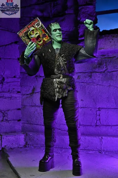 Toy Snowman Neca Herman Munster action figure from Rob Zombie's The Munsters collection, detailed collectible toy figure on display.