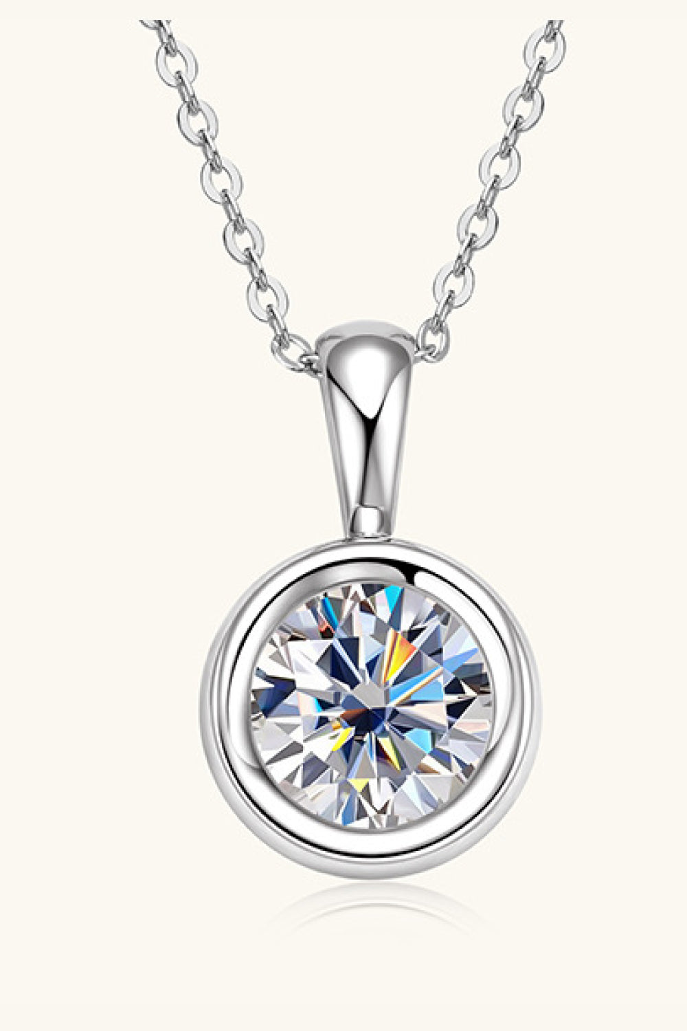 2 Carat Moissanite Necklace in 925 Sterling Silver - Shopthatapp.ca