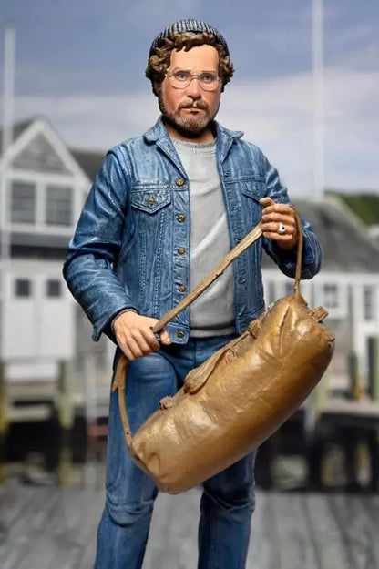 Toy Snowman Jaws 50th Anniversary Matt Hooper action figure from Amity Arrival Edition, detailed collectible toy with character features.