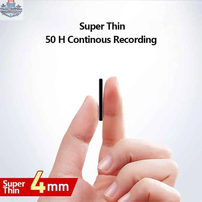 777tech V15 voice-activated recorder with 64GB storage, USB flash, compact design, and 50-hour ongoing audio recording.