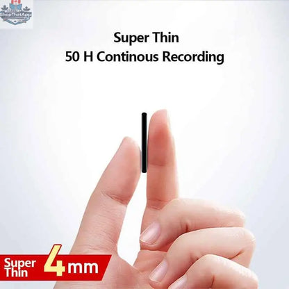 777tech V15 voice-activated recorder with 64GB storage, USB flash, compact design, and 50-hour ongoing audio recording.