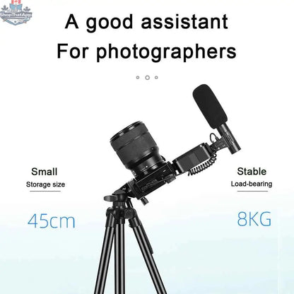 MAMEN Vlogging Tripod Kit by 777tech with DSLR camera tripod, remote, microphone, LED light for smartphone and YouTube videos