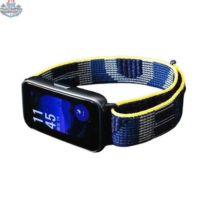 Huawei Band 9 smart band with 1.47-inch AMOLED screen, blood oxygen monitor, heart rate tracker, and 2-week battery life.