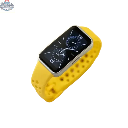 Huawei Band 9 smart band with 1.47-inch AMOLED screen, blood oxygen monitor, heart rate tracker, and 2-week battery life.