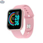 Waterproof fitness smartwatch by 777tech showing a digital display with sport and fitness tracking features.