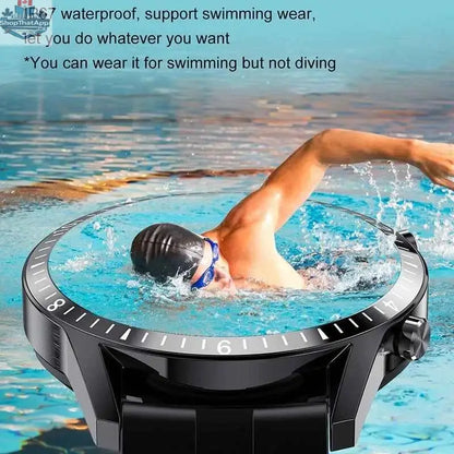 Black Bluetooth smart watch by 777tech with digital display, fitness tracking features, and sleek design.