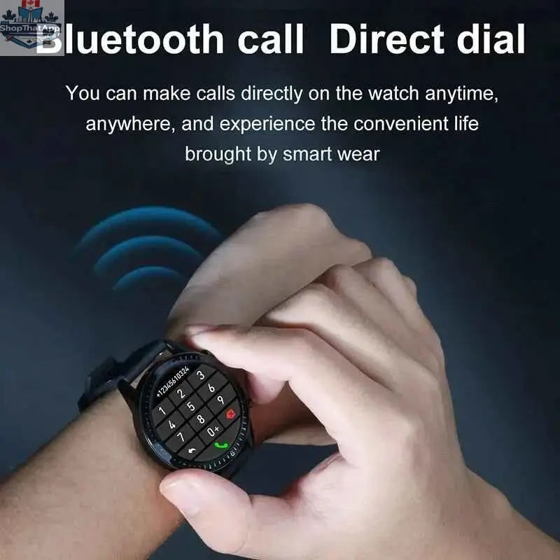 Black Bluetooth smart watch by 777tech with digital display, fitness tracking features, and sleek design.