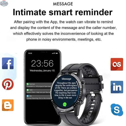 Black Bluetooth Smart Watch by 777tech showing digital display and fitness tracking features on a wrist.
