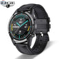 Black Bluetooth smart watch by 777tech with digital display, fitness tracking, and sleek design.